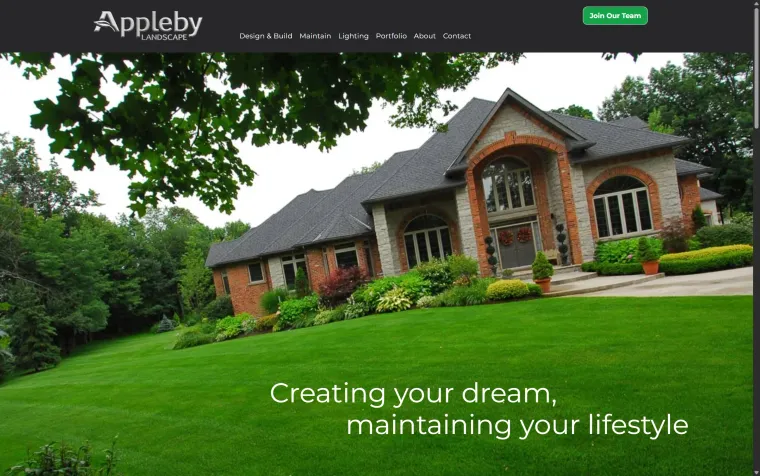 The Appleby Landscape website, built by Foxroy