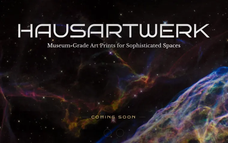 The Hausartwerk website, built by Foxroy