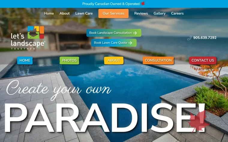 The Let's Landscape Together website, built by Foxroy